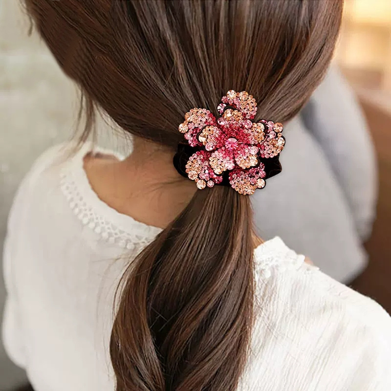 Women Rhinestone Scrunchies Ve - Silicone Band Women 리뷰 및 가격