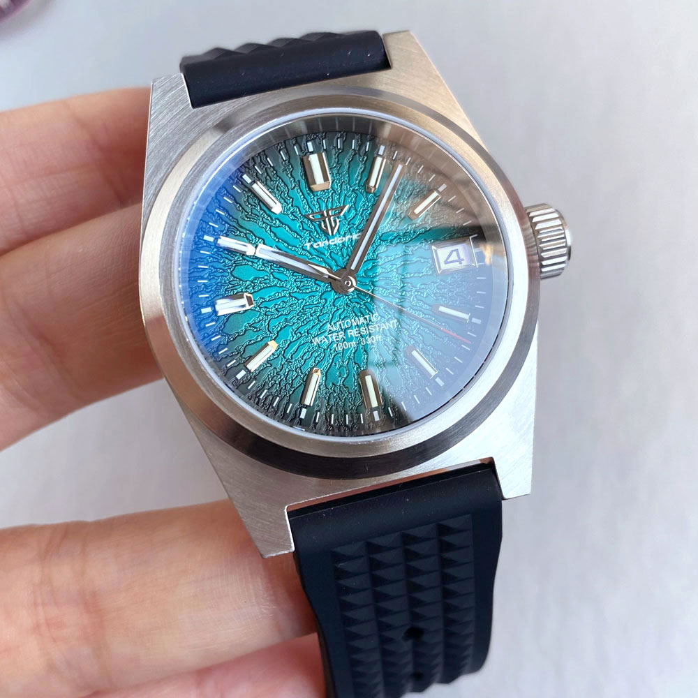 New 38mm Mechanical Watch Men  - Rubber Strap Diver 리뷰 및 가격