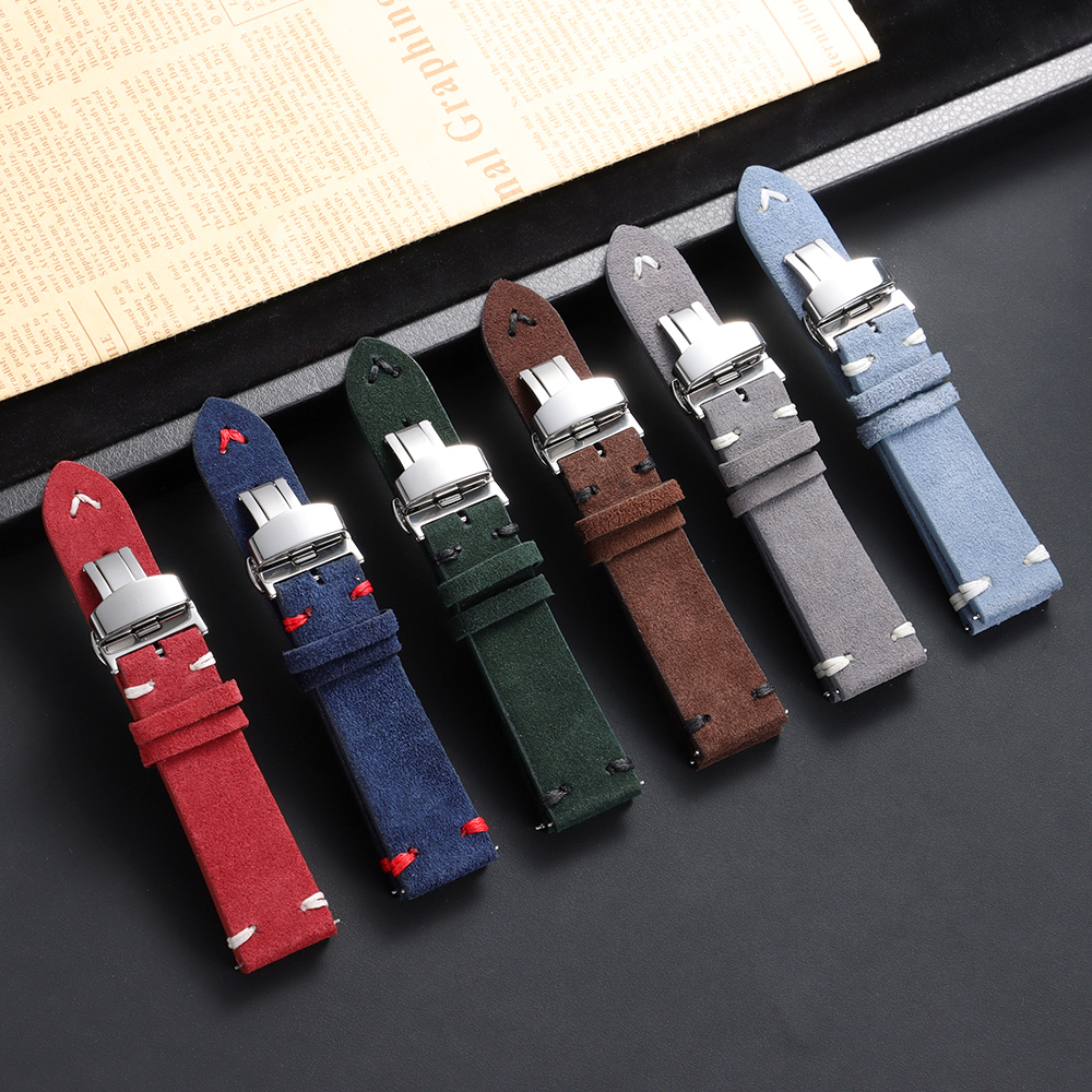 Suede Leather Watch Strap 18mm - Suede Strap Watch 리뷰 및 가격