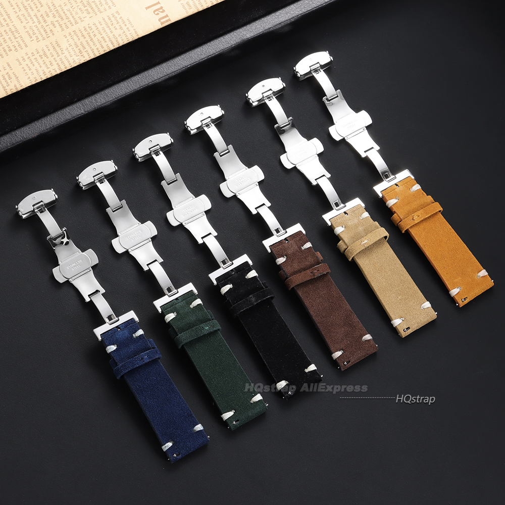 Suede Leather Watch Strap 18mm - Suede Strap Watch 리뷰 및 가격