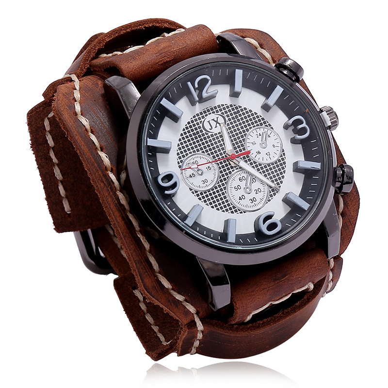 New Retro Mens Watches Genuine - Leather Watch Band Men 리뷰 및 가격