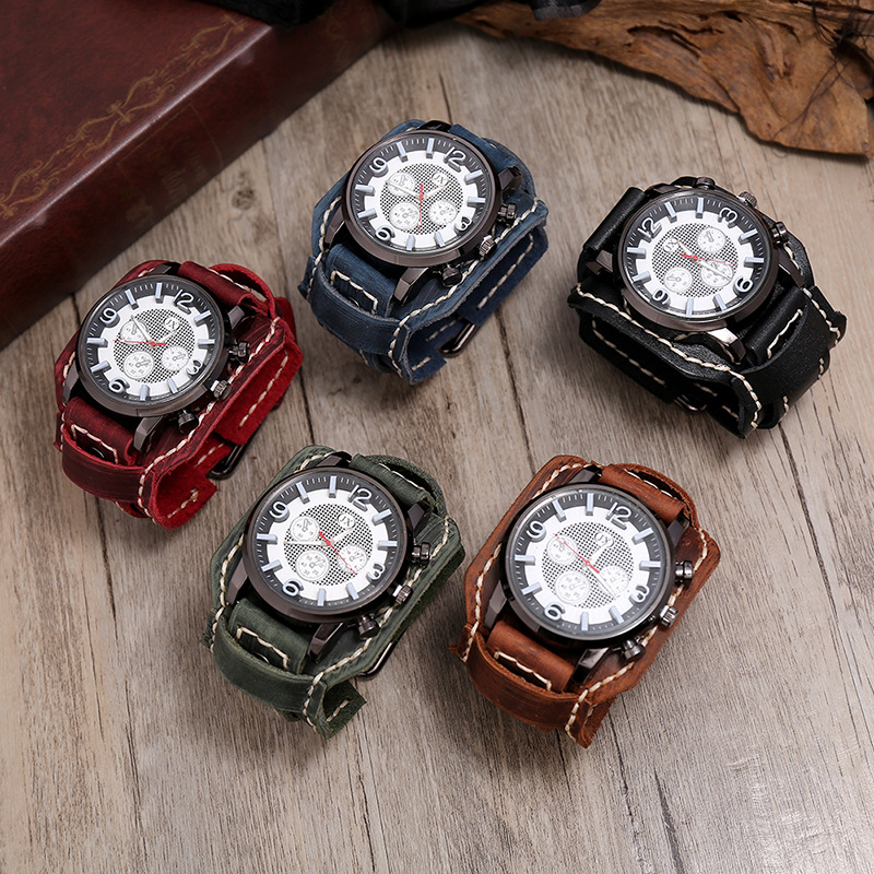 New Retro Mens Watches Genuine - Leather Watch Band Men 리뷰 및 가격