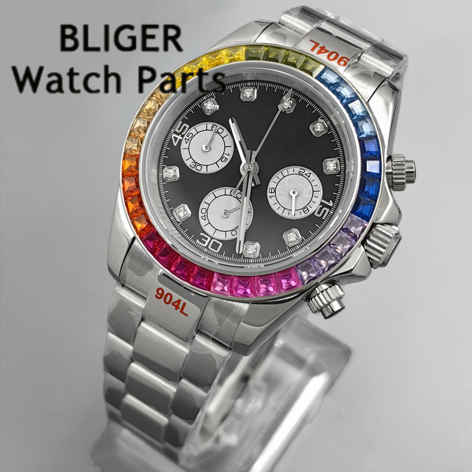 BLIGER Black Panda Dial Multic - Rubber Strap Diver 리뷰 및 가격