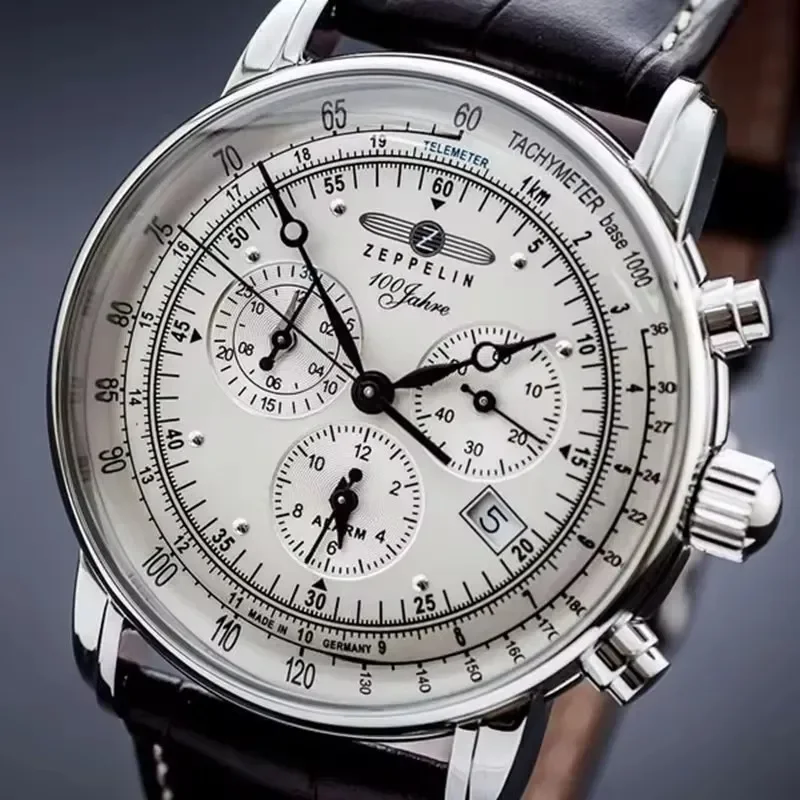 Zeppelin Airship Automatic Dat - Leather Watch Band Men 리뷰 및 가격