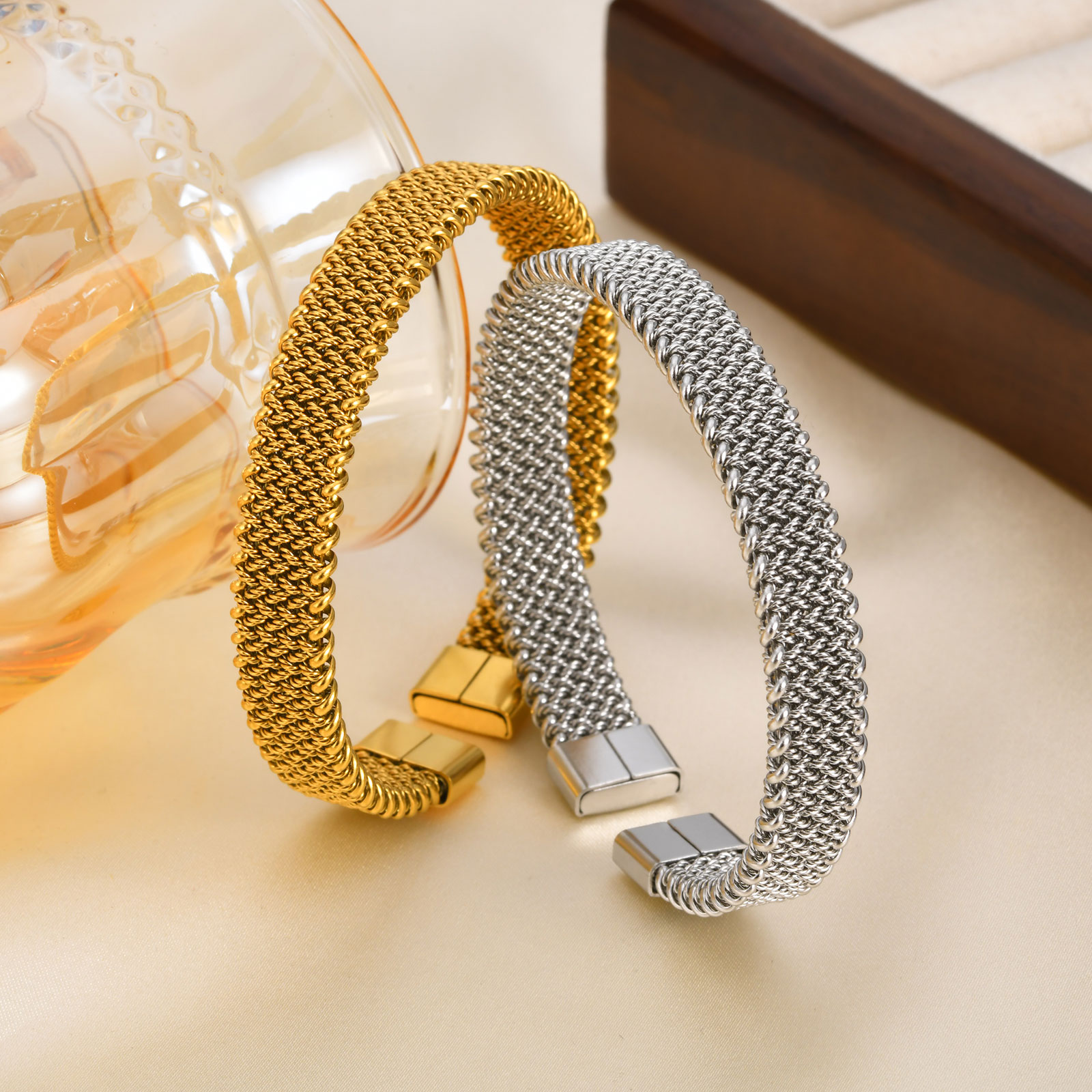 10mm Braided Stretch Strap Ope - Mesh Strap Metal 리뷰 및 가격