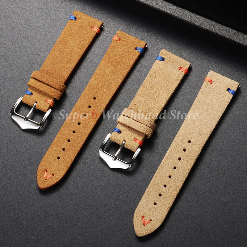 Suede Leather Watch Strap 18mm - Suede Strap Watch 리뷰 및 가격