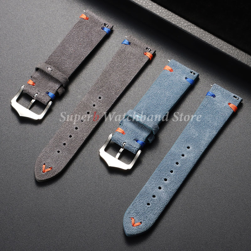 Suede Leather Watch Strap 18mm - Suede Strap Watch 리뷰 및 가격