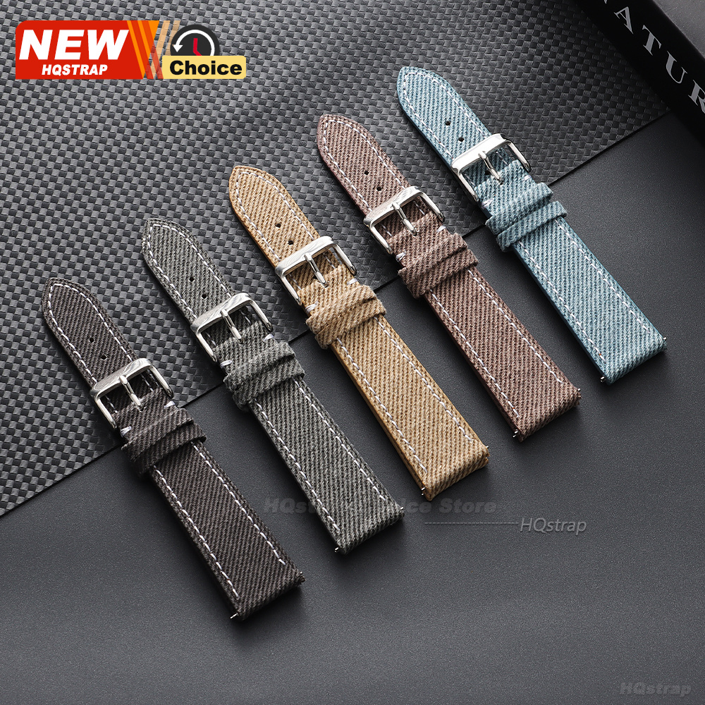 Nylon Denim Fabric Watch Strap - Canvas Strap Watch 리뷰 및 가격