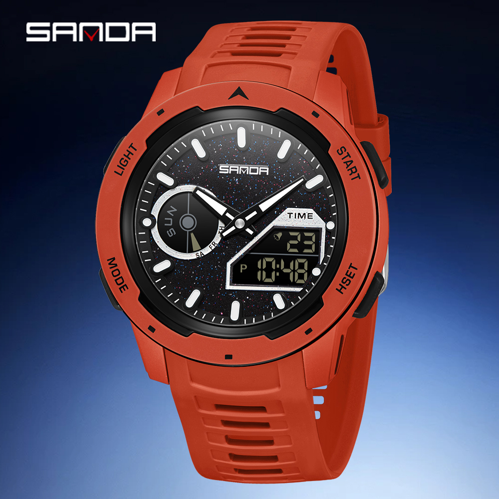 SANDA new men's fluorescent wa - Rubber Strap Diver 리뷰 및 가격