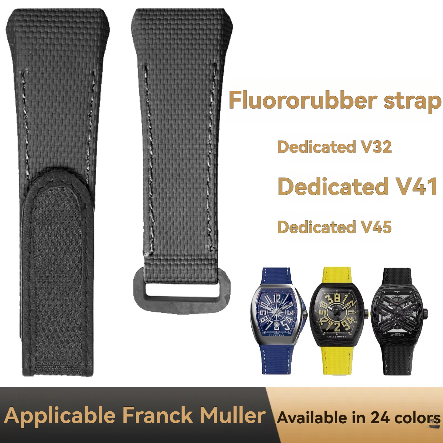 For Franck Muller V45 Fluororu - Leather Strap Quick Release 리뷰 및 가격
