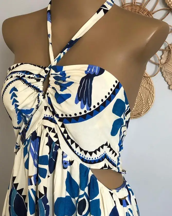 Summer Dress Woman  Vintage Tr - Tropic Strap Vintage 리뷰 및 가격