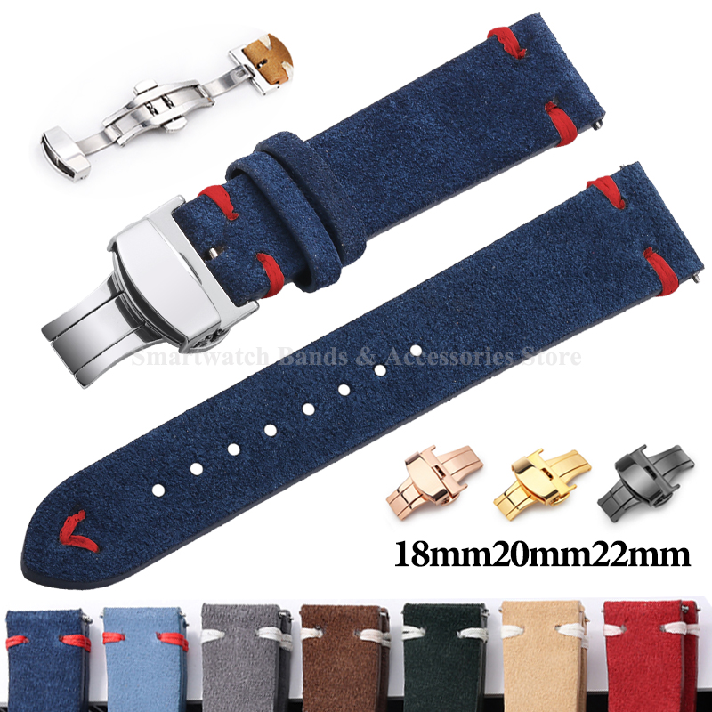 18mm 20mm 22mm Suede Stitching - Suede Strap Watch 리뷰 및 가격