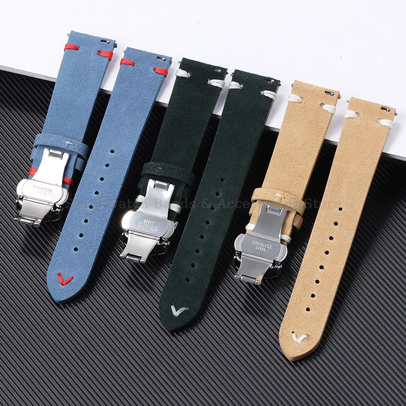 18mm 20mm 22mm Suede Stitching - Suede Strap Watch 리뷰 및 가격