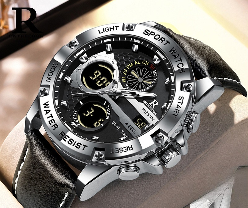 Fashion Men’s Big Face Quartz  - Leather Watch Band Men 리뷰 및 가격