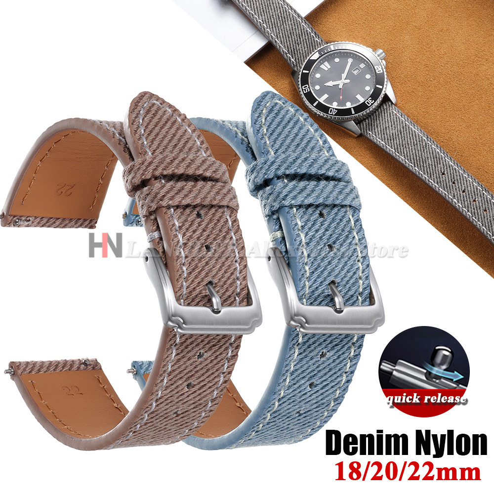 Denim Nylon Watch Strap Canvas - Canvas Strap Watch 리뷰 및 가격
