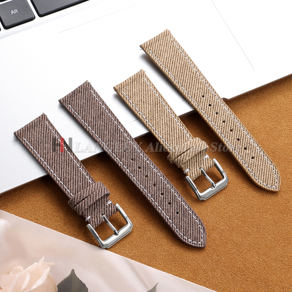 Denim Nylon Watch Strap Canvas - Canvas Strap Watch 리뷰 및 가격