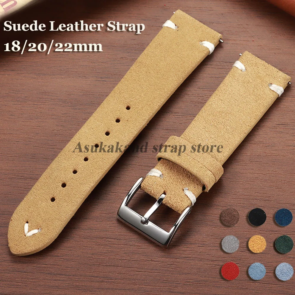 Suede Stitching Genuine Leathe - Suede Strap Watch 리뷰 및 가격