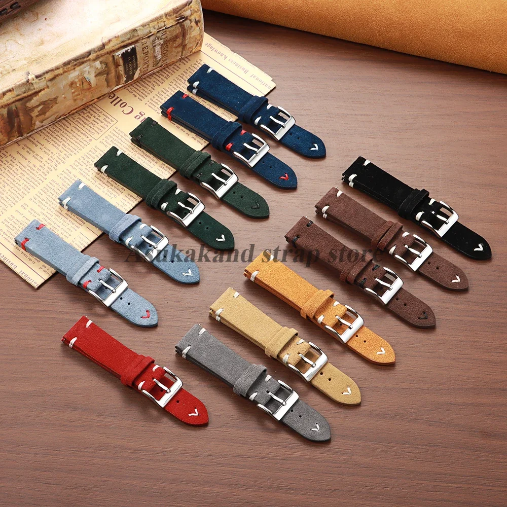 Suede Stitching Genuine Leathe - Suede Strap Watch 리뷰 및 가격