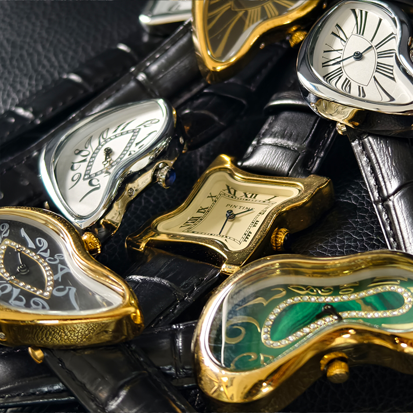Surrealist Art Melting Clock W - Leather Watch Band Men 리뷰 및 가격