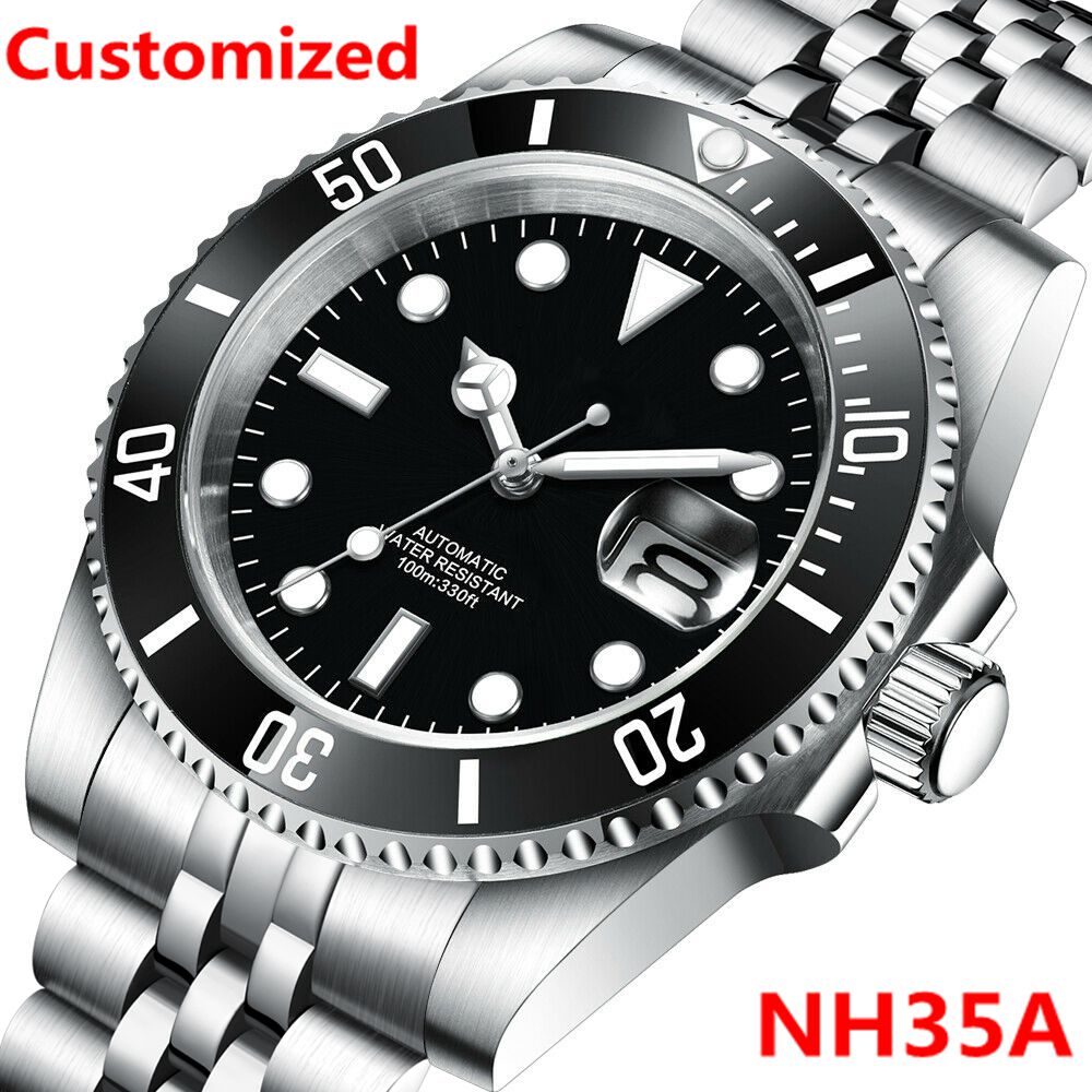DIY Logo 40MM Dive Watch NH35  - Stainless Bracelet Diver 리뷰 및 가격