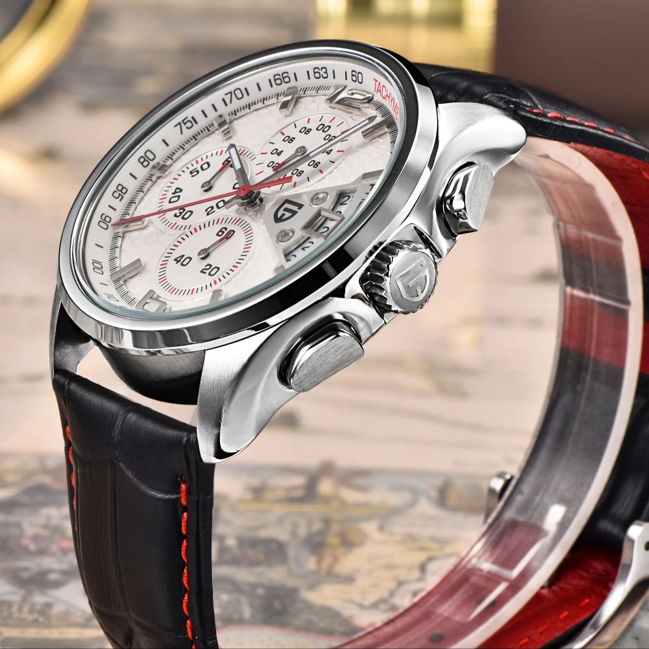 Pagani PD3306 Mens Quartz Watc - Leather Watch Band Men 리뷰 및 가격