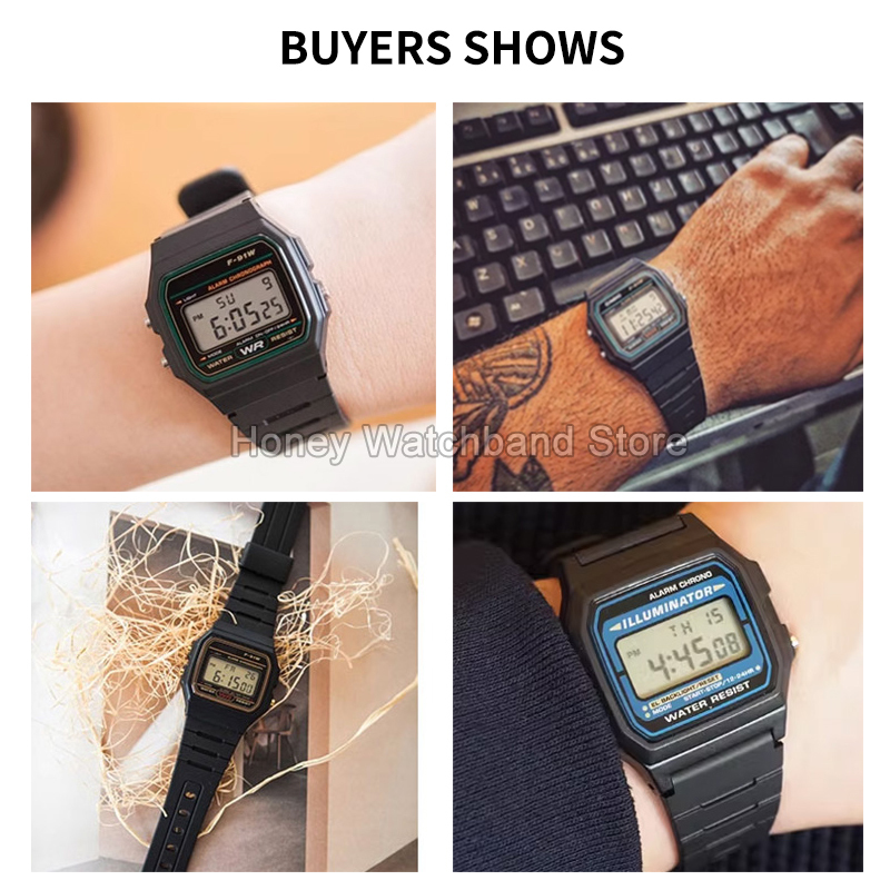 For ​​Casio W-800H F-91W/84/94 - Rubber Strap Diver 리뷰 및 가격