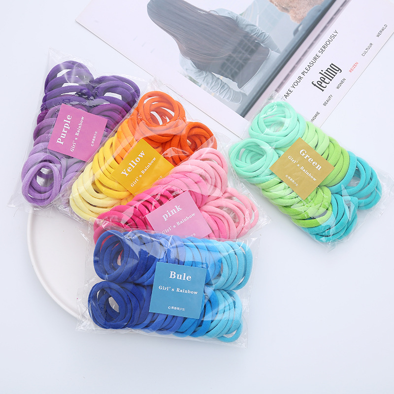 50PCS/Set Women Girls Basic Ha - Silicone Band Women 리뷰 및 가격