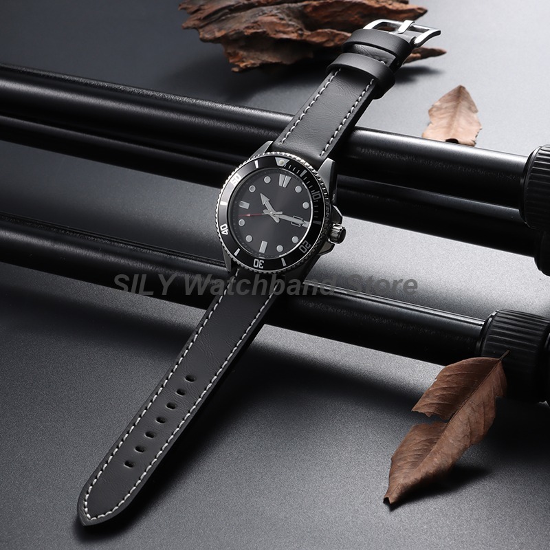 Genuine Leather Watchband 18mm - Rubber Strap Diver 리뷰 및 가격