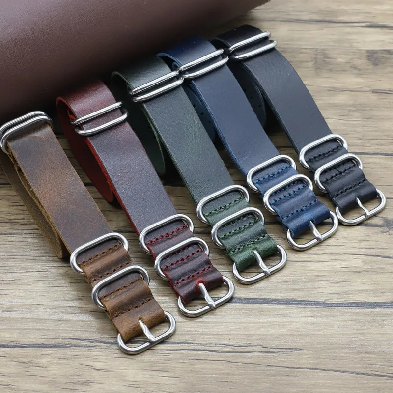 Vintage Genuine Leather Watch  - Nato Strap Nylon 리뷰 및 가격