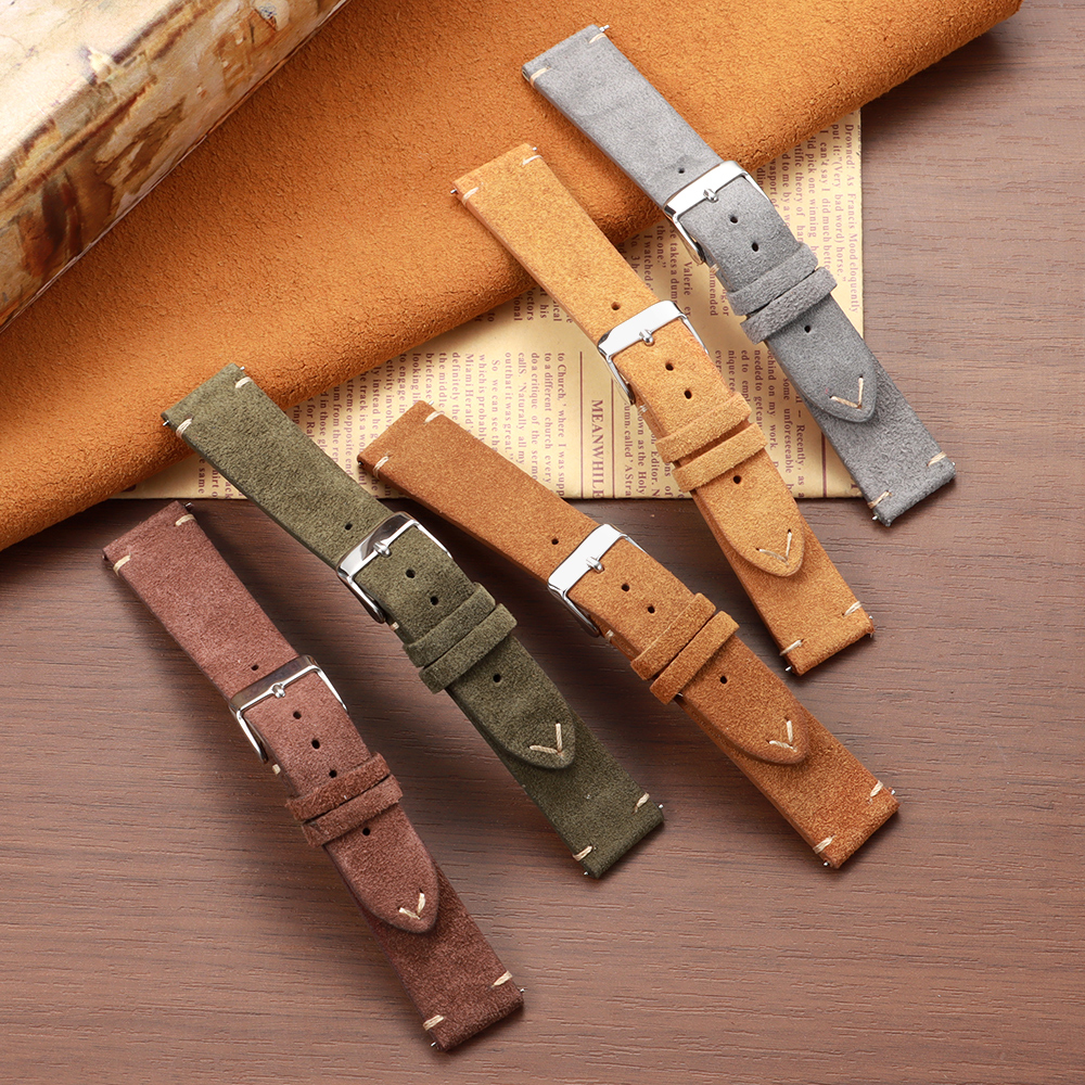 14 16 18 19 20 21 22mm Quick R - Suede Strap Watch 리뷰 및 가격