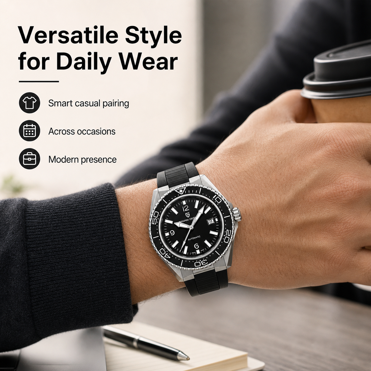 Pagani Design Luxury Men's Aut - Rubber Strap Diver 리뷰 및 가격