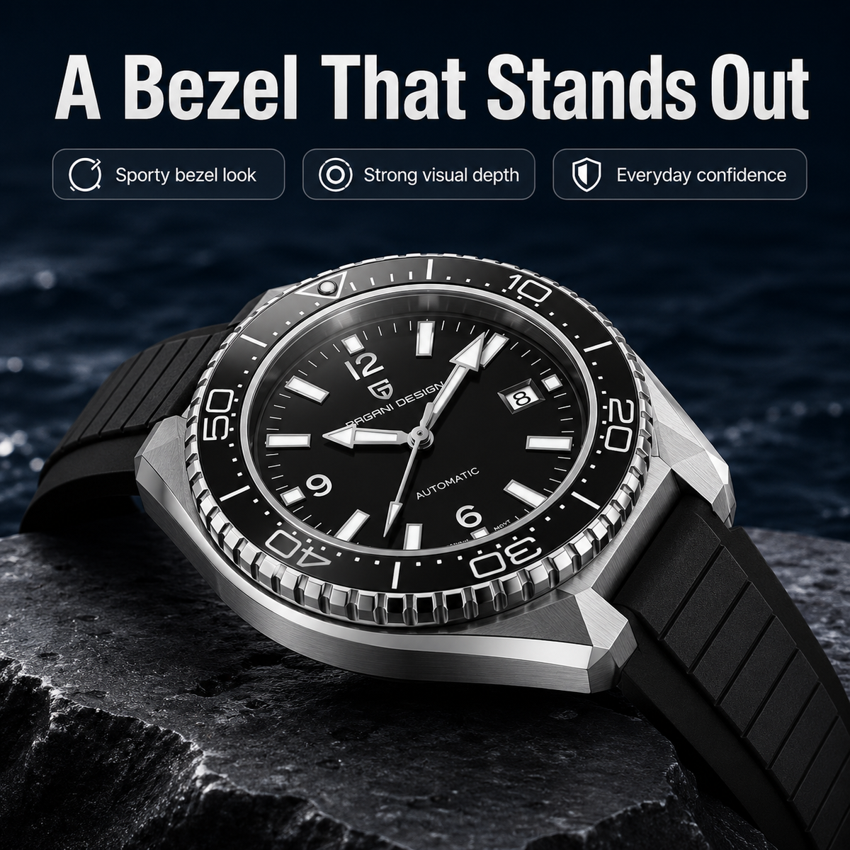 Pagani Design Luxury Men's Aut - Rubber Strap Diver 리뷰 및 가격