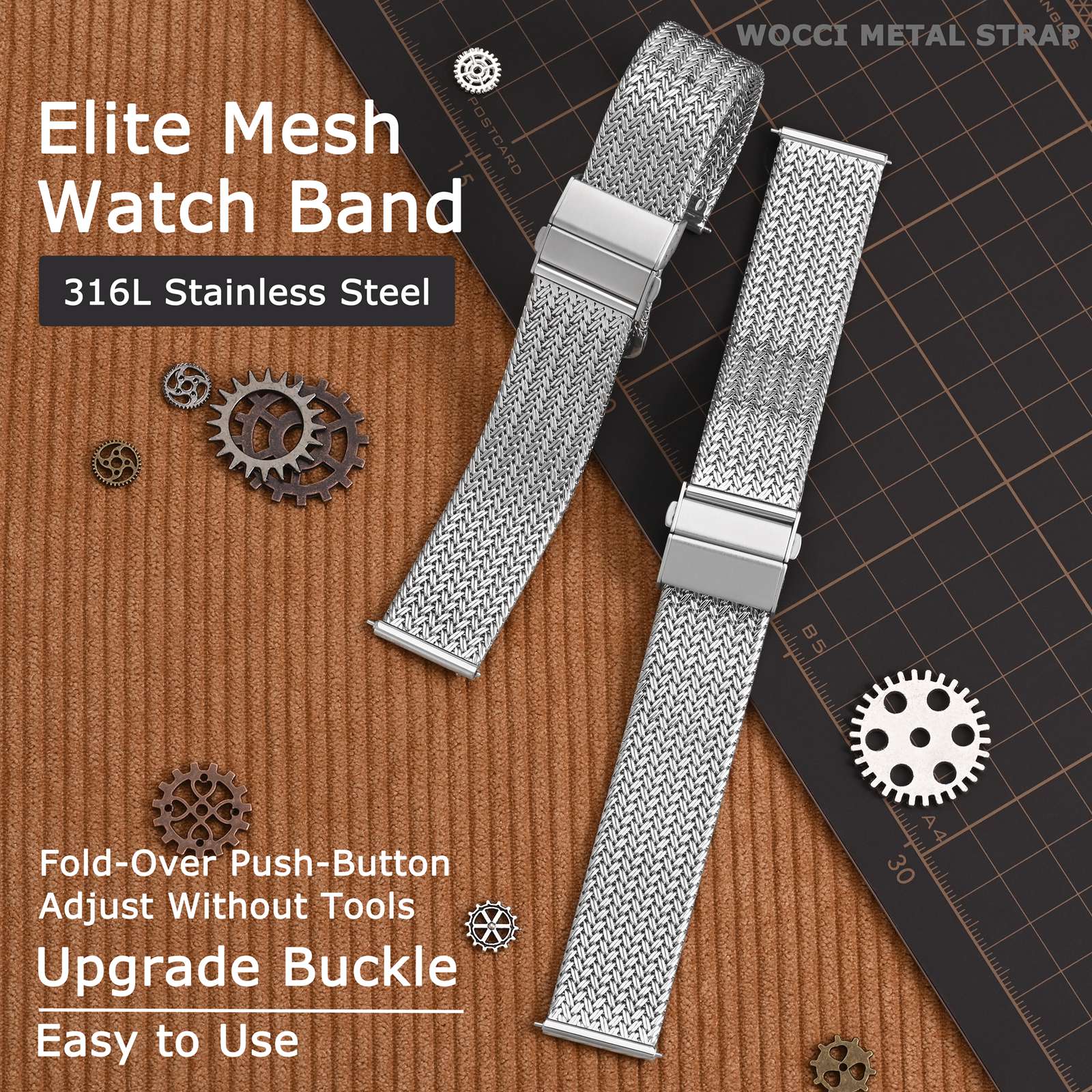 WOCCI Elite Metal Watch Band,  - Mesh Strap Metal 리뷰 및 가격