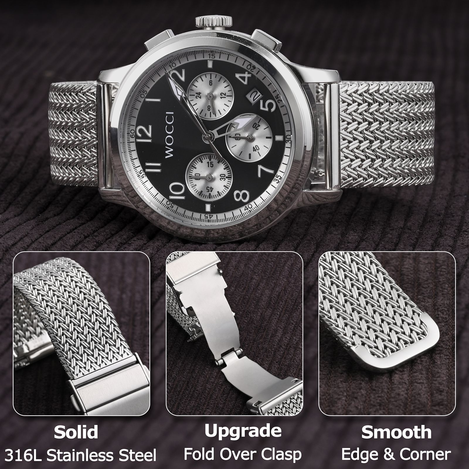 WOCCI Elite Metal Watch Band,  - Mesh Strap Metal 리뷰 및 가격