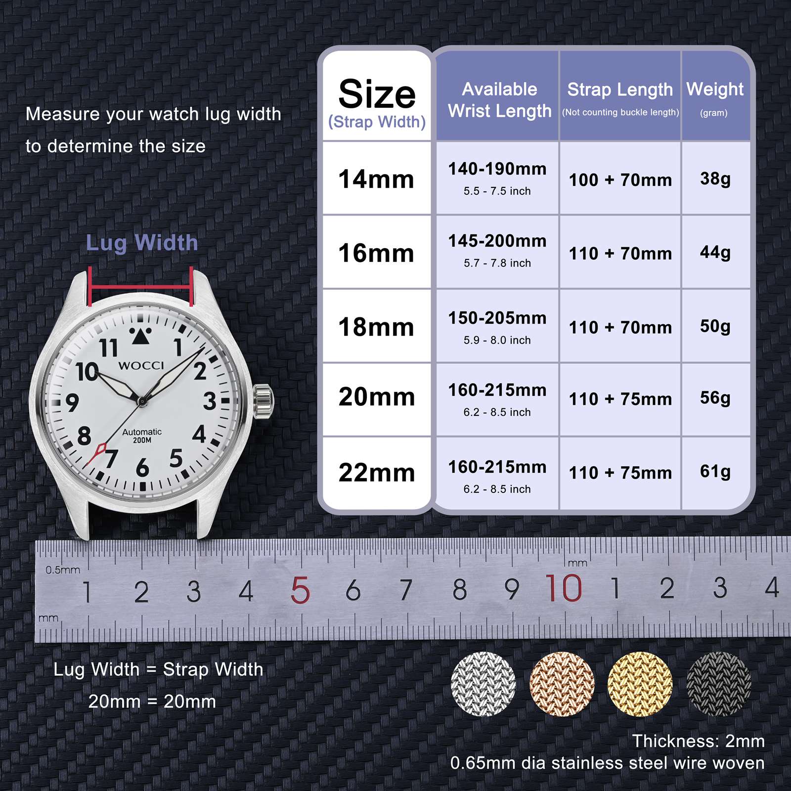 WOCCI Elite Metal Watch Band,  - Mesh Strap Metal 리뷰 및 가격