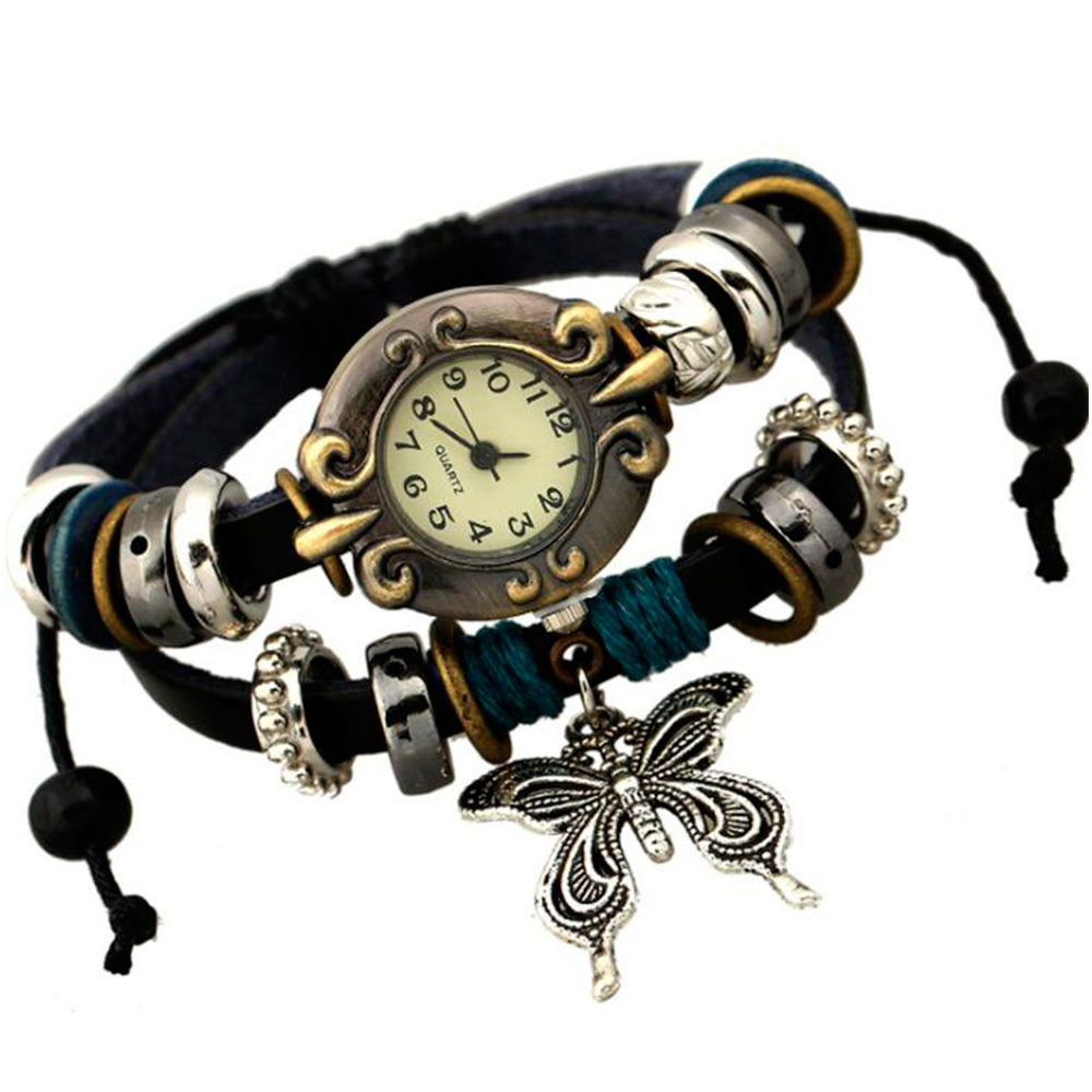 Handmade Butterfly Beads Brace - Leather Watch Band Men 리뷰 및 가격