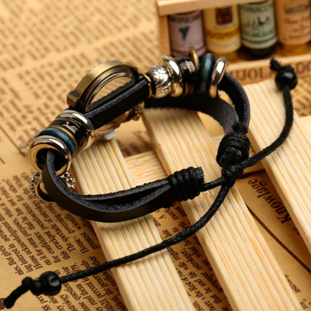 Handmade Butterfly Beads Brace - Leather Watch Band Men 리뷰 및 가격