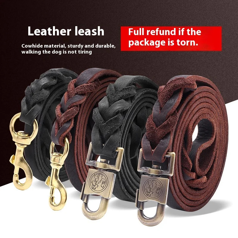 Genuine Leather Dog Leash - To - Leather Strap Quick Release 리뷰 및 가격