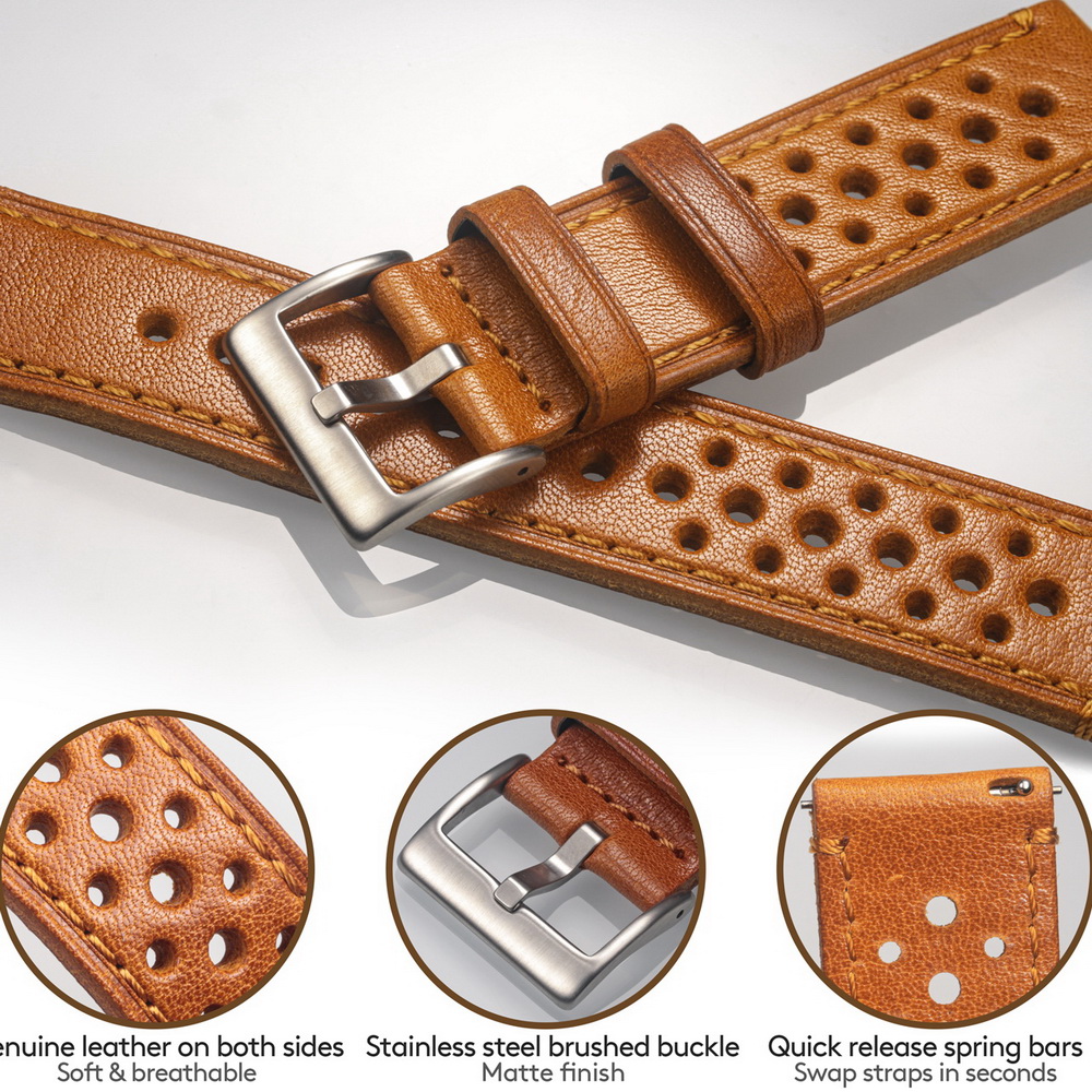 Hemsut Cowhide Watch Band Quic - Rubber Strap Diver 리뷰 및 가격