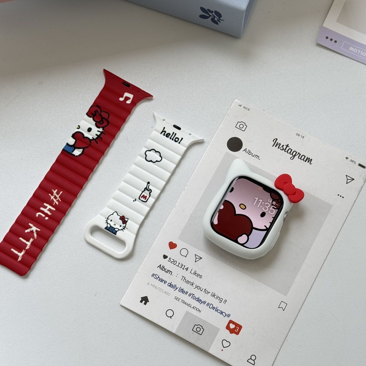 Anime Sanrio Hello Kitty Kurom - Silicone Band Women 리뷰 및 가격