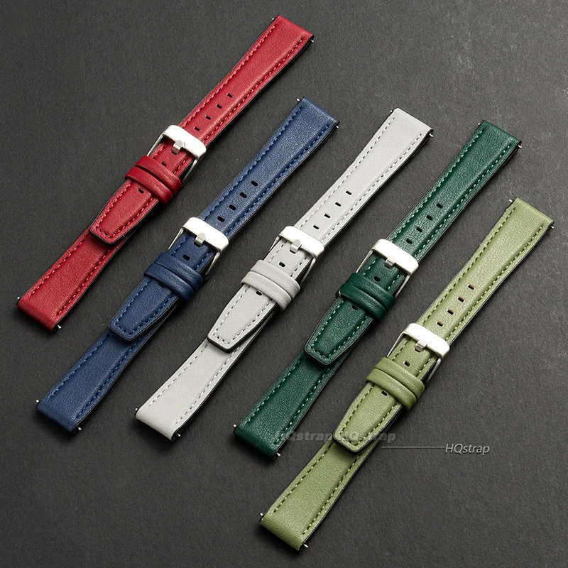 Ultra-thin Leather Watch Band  - Leather Strap Quick Release 리뷰 및 가격