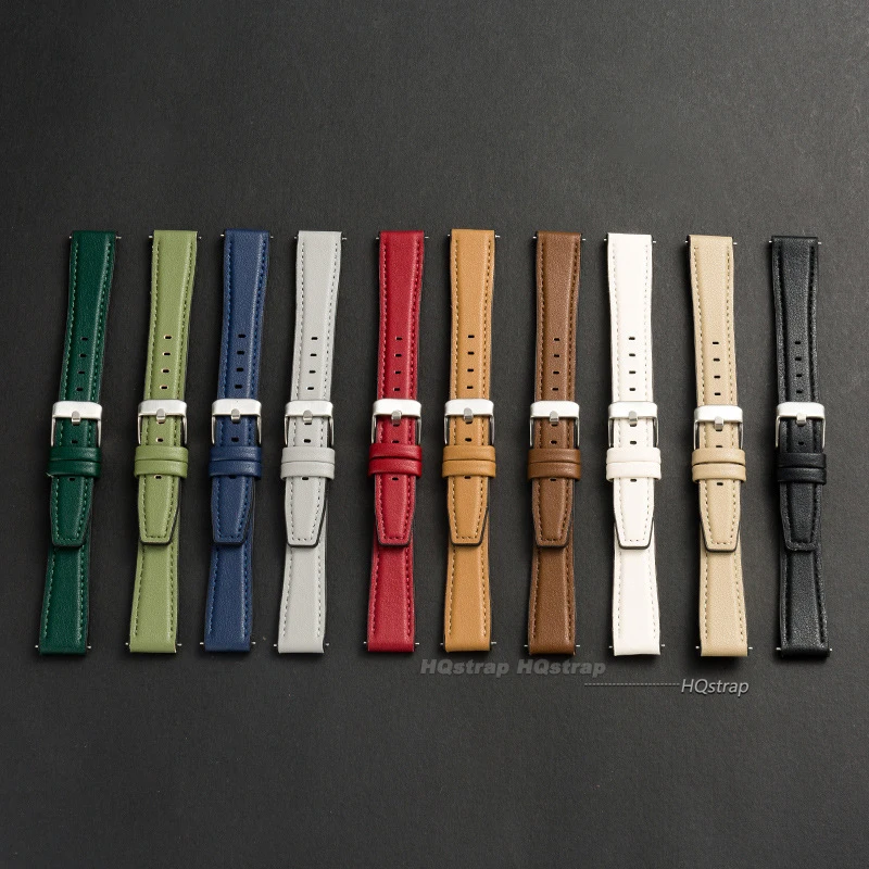 Ultra-thin Leather Watch Band  - Leather Strap Quick Release 리뷰 및 가격