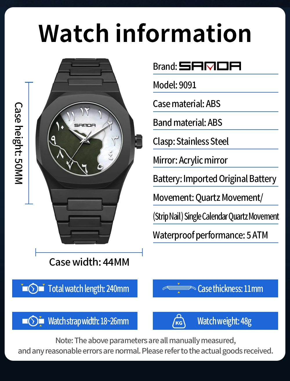2025 SANDA Fashion Men's and W - Rubber Strap Diver 리뷰 및 가격