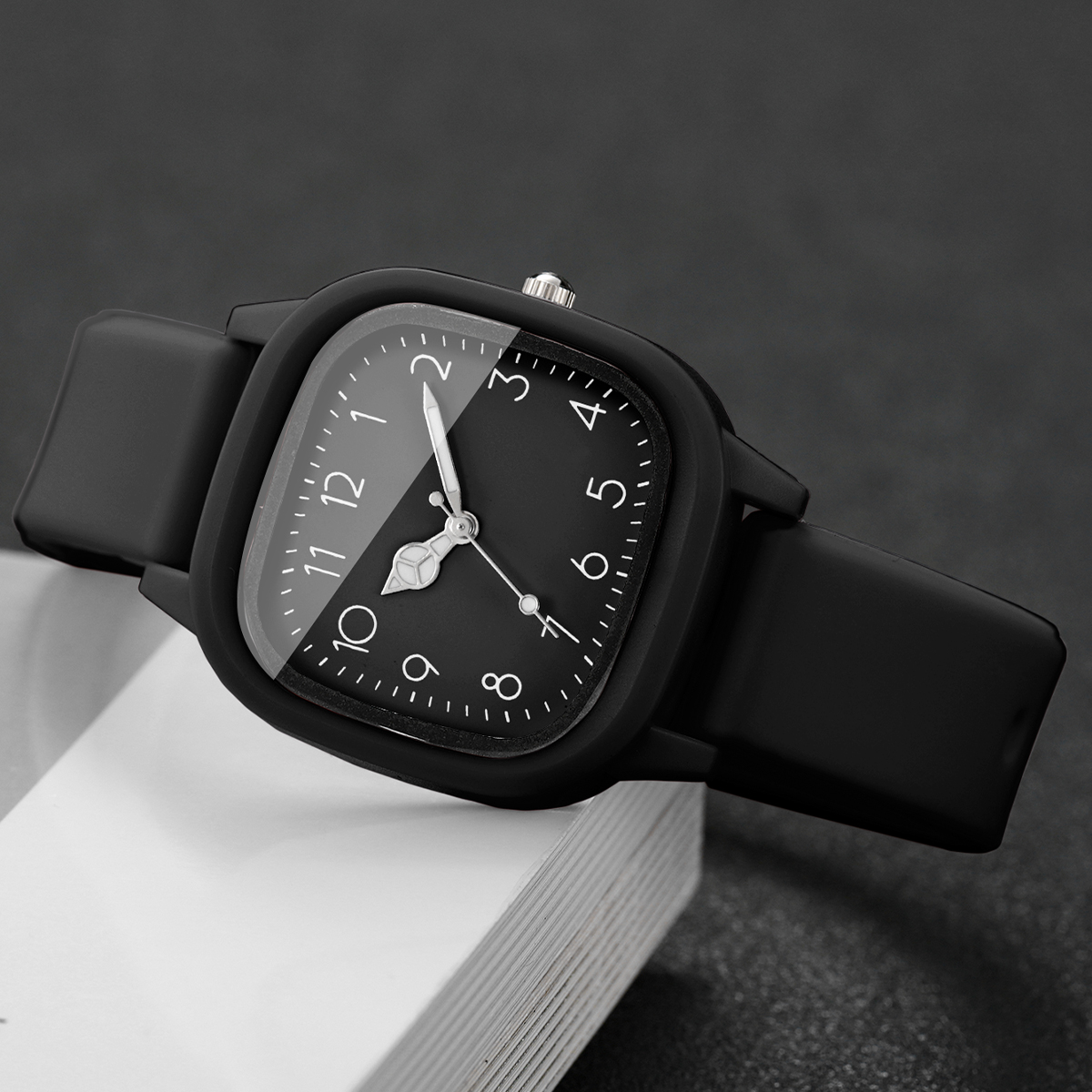 5PCS Fashion Square Women Watc - Silicone Band Women 리뷰 및 가격