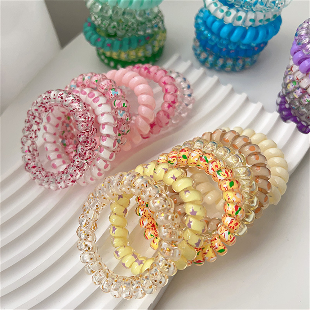 6pcs Sweet Cute Colorful Spira - Silicone Band Women 리뷰 및 가격