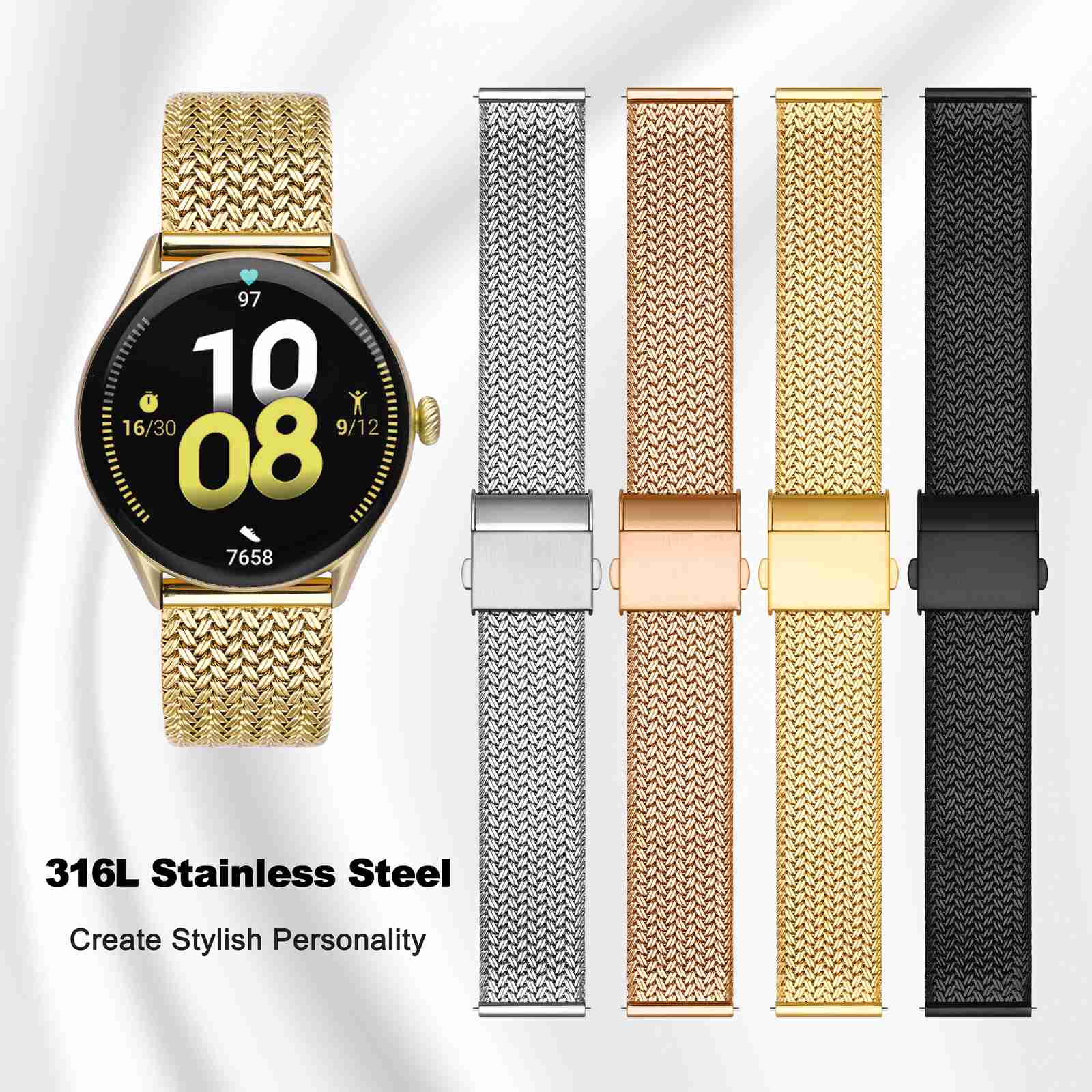WOCCI Metal Watch Bands 316L S - Mesh Strap Metal 리뷰 및 가격