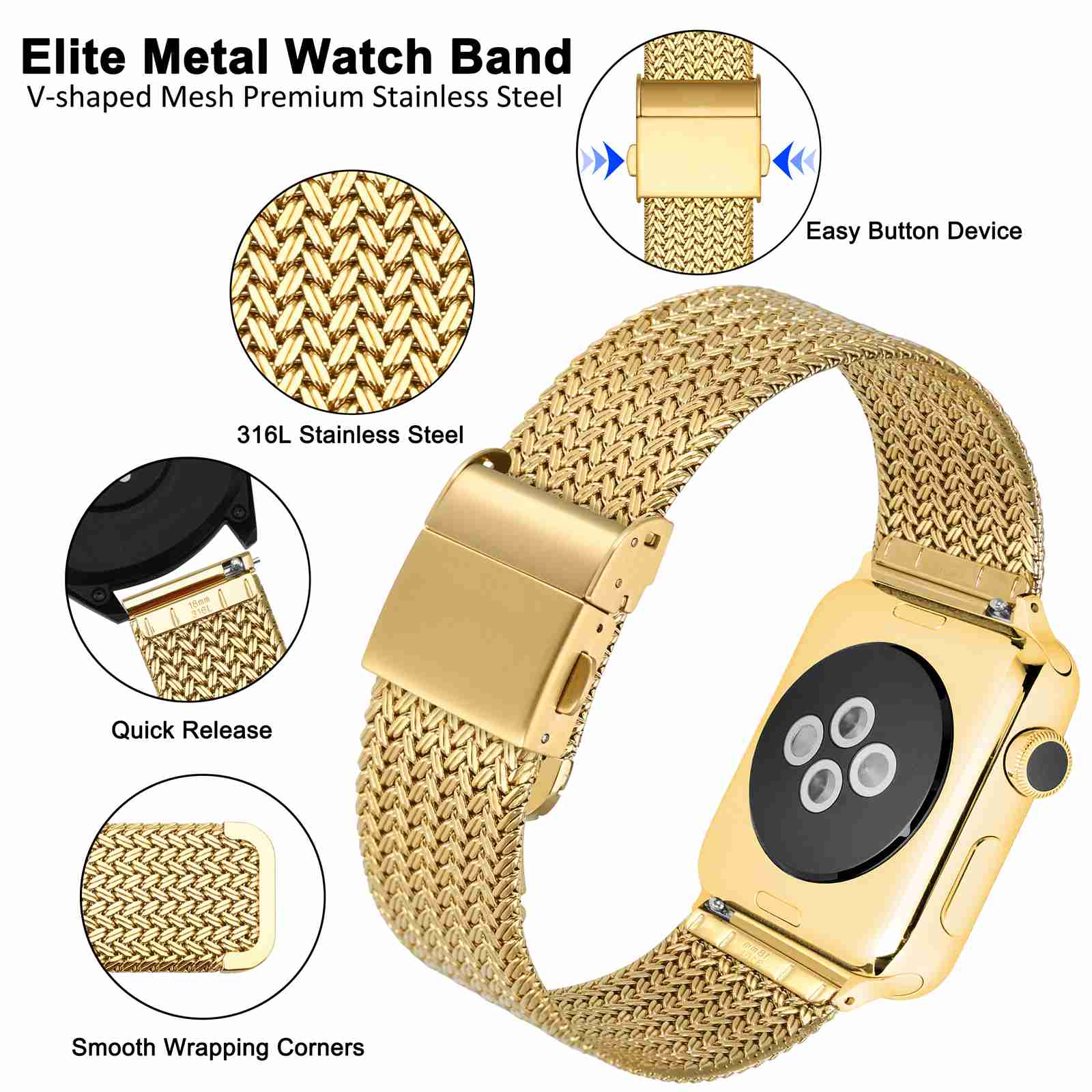 WOCCI Metal Watch Bands 316L S - Mesh Strap Metal 리뷰 및 가격