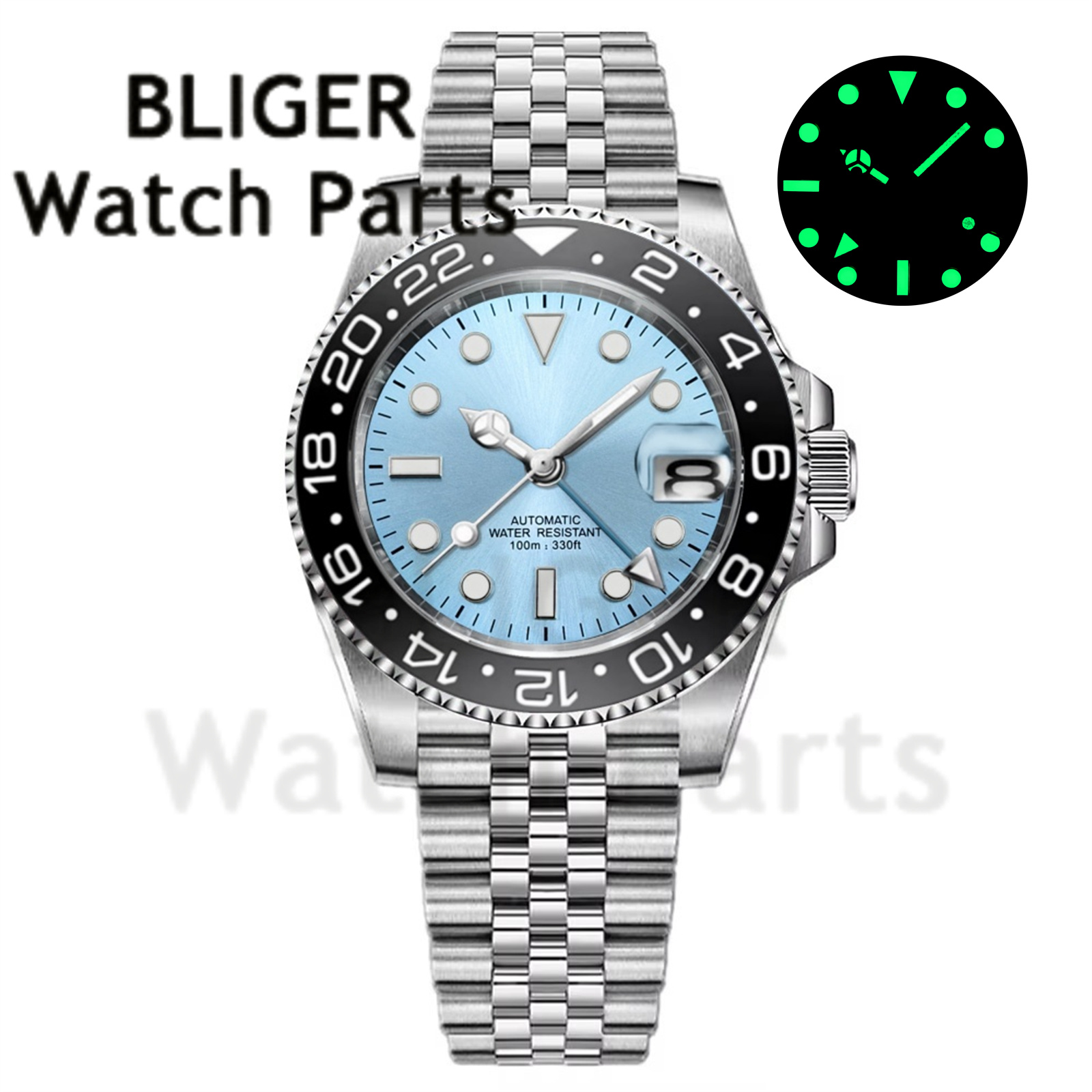 Custom Fashion GMT 40mm Men NH - Stainless Bracelet Diver 리뷰 및 가격