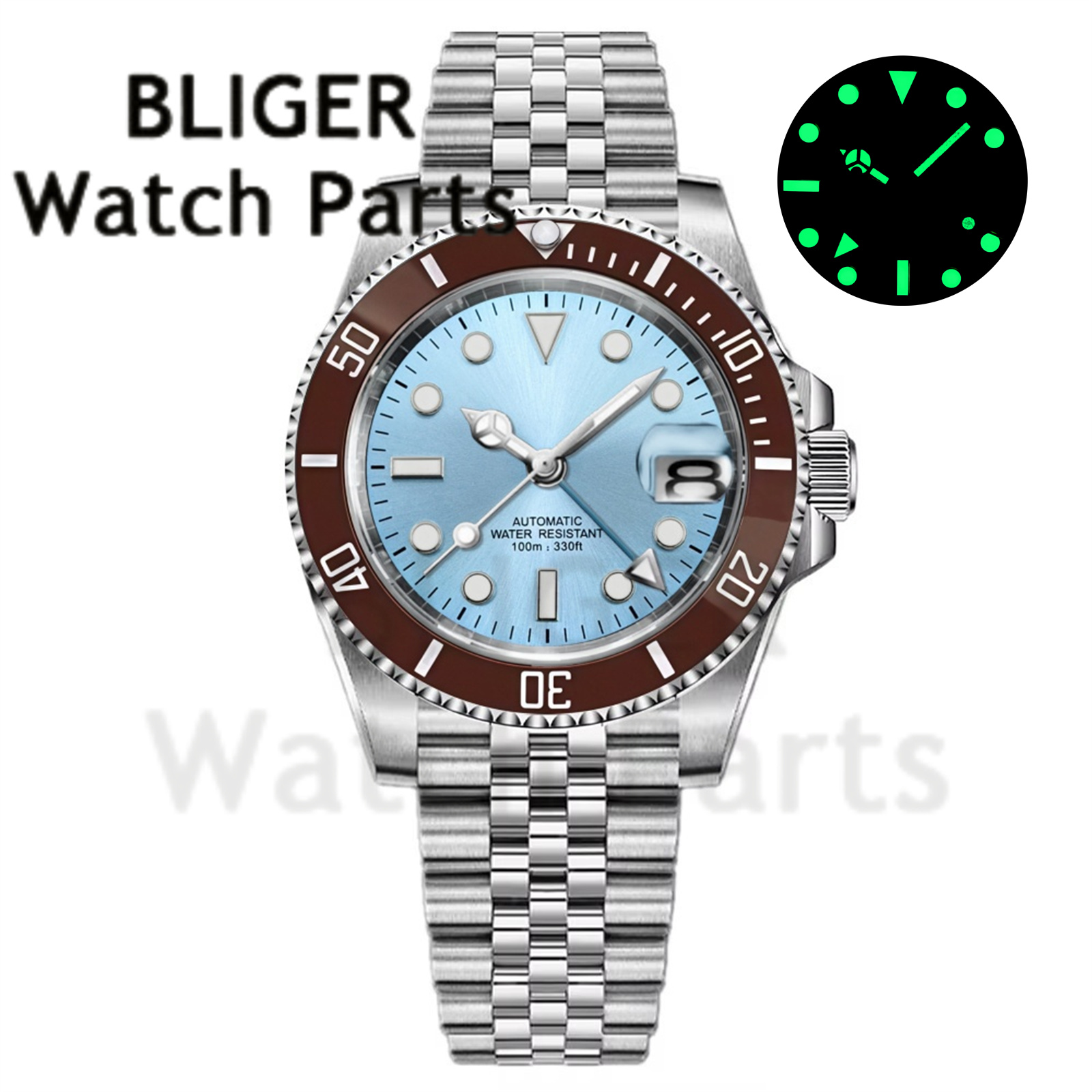 Custom Fashion GMT 40mm Men NH - Stainless Bracelet Diver 리뷰 및 가격