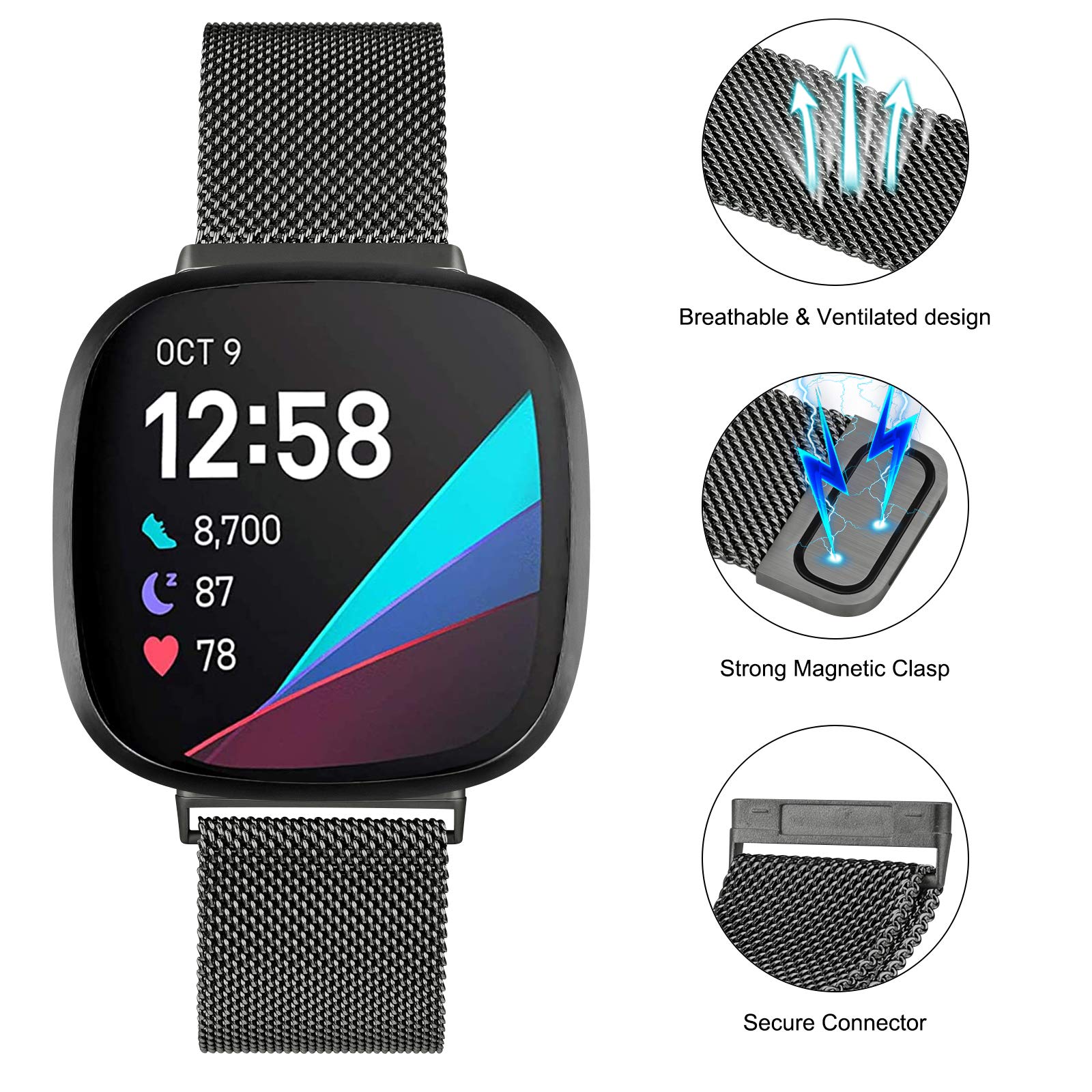 Milanese Loop strap for Fitbit - Milanese Loop Magnetic 리뷰 및 가격